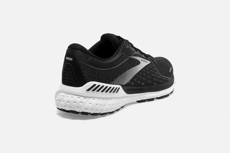 Brooks Adrenaline GTS 21 Road Running Shoes Womens - Black/White - BKYDC-5217